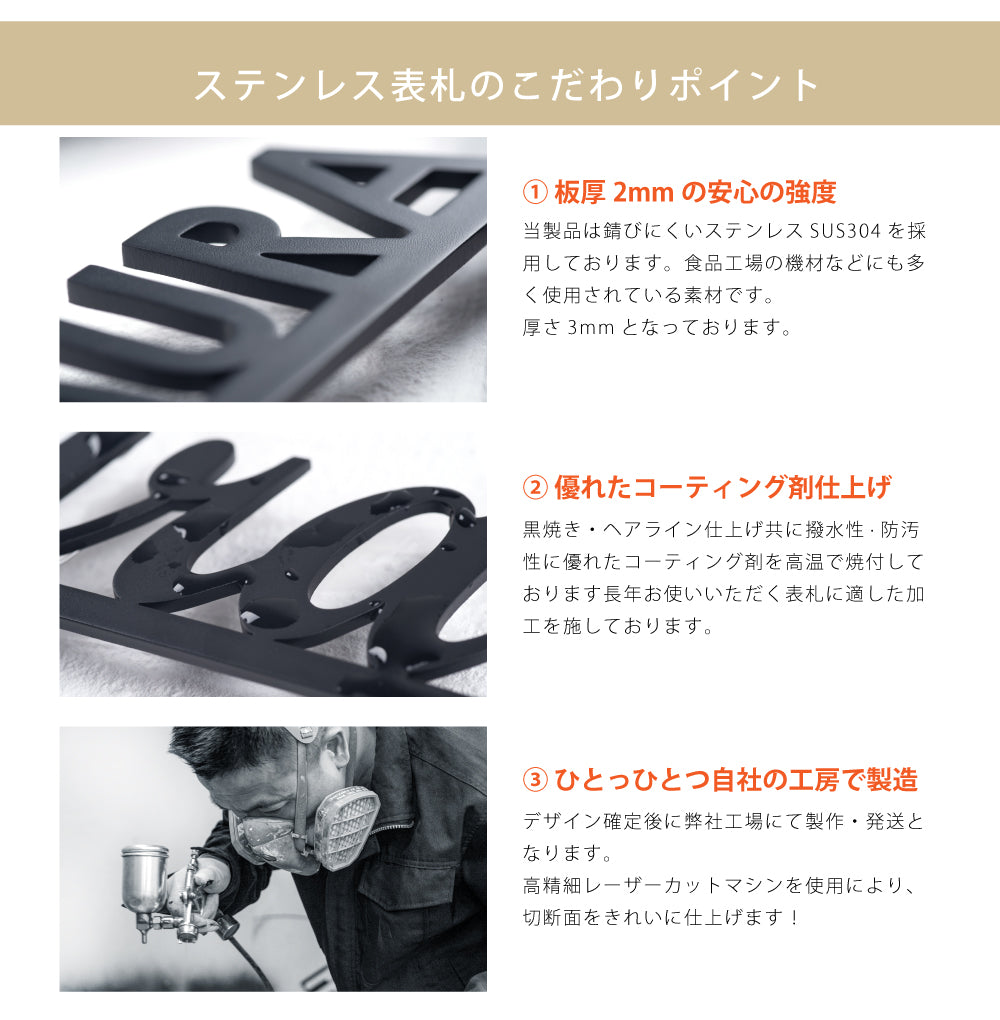 表札 おしゃれ 漢字と英字アルファベットの2つを併記 gs-nmpl-1020