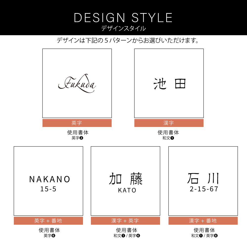 表札 組み合わせ表札【タイル+アクリル板】おしゃれ表札 カッティングシート加工 シンプル透明アクリル gs-nmpl-1031