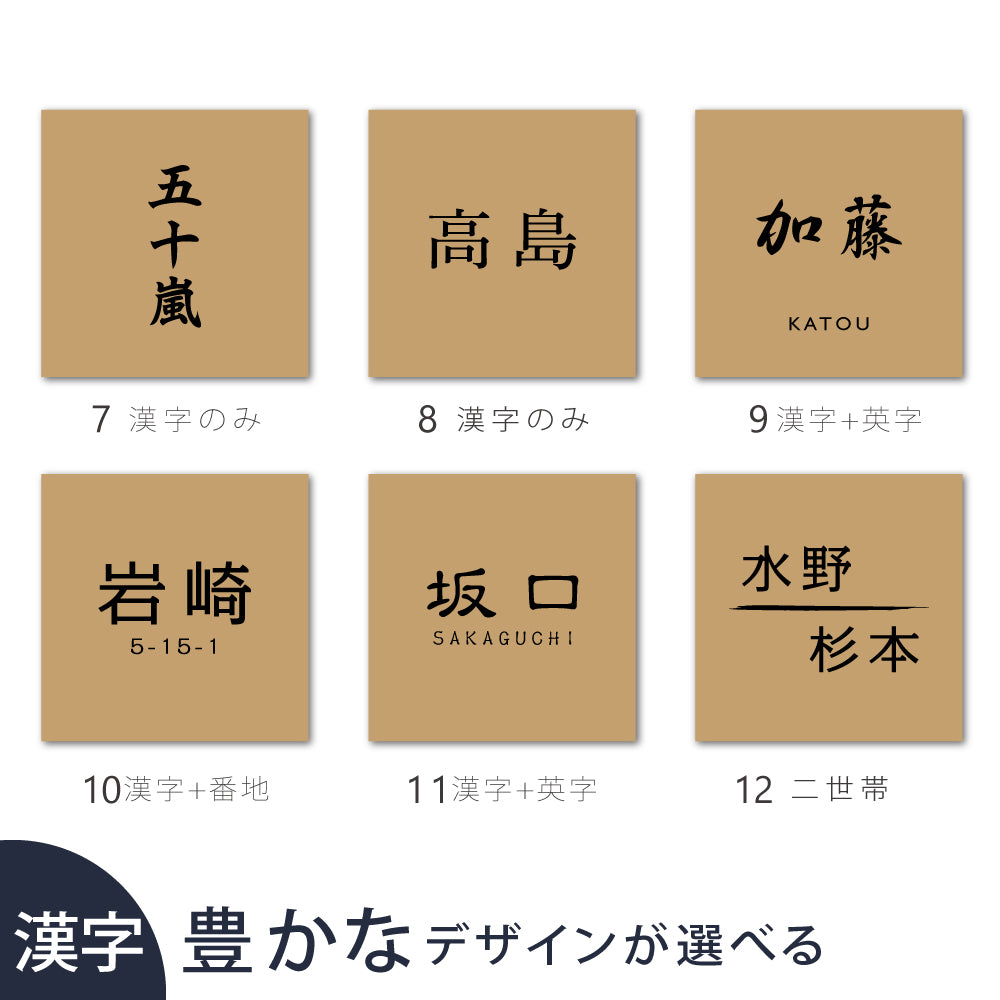 アルミ 表札 130角/150角 エッチング 表札 極厚 5mm 新築祝い オーダーメイド gs-nmpl-1105