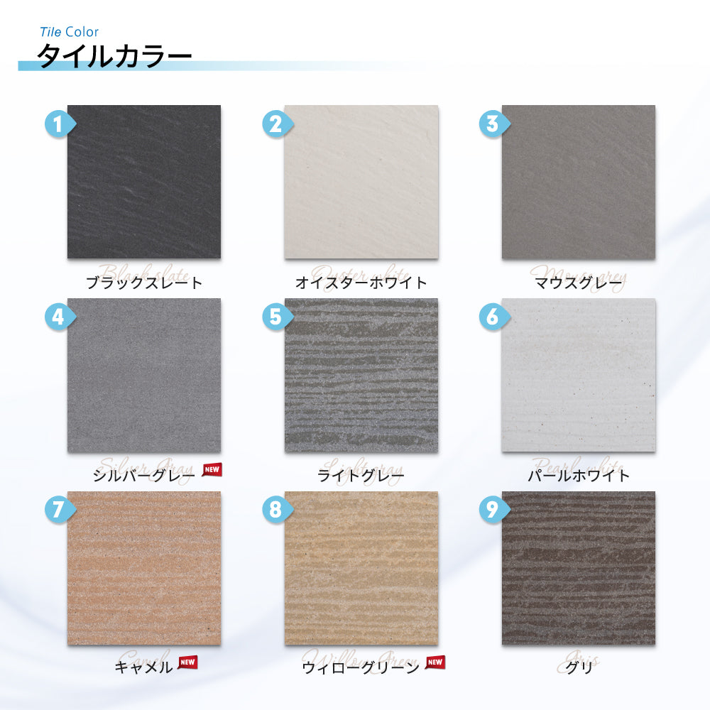 seishinshop 表札 タイル+ステンレス表札組み合わせ表札 145mm×145mm 厚さ10mm <正方形> gs-pl-TOM145-m