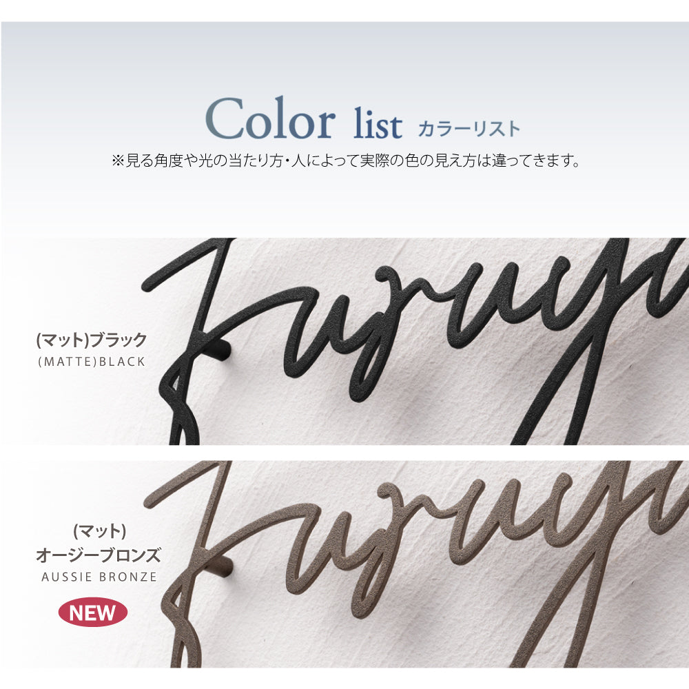 ステンレス 表札 アイアン 切り文字 オーダーメイド gs-nmpl-1023