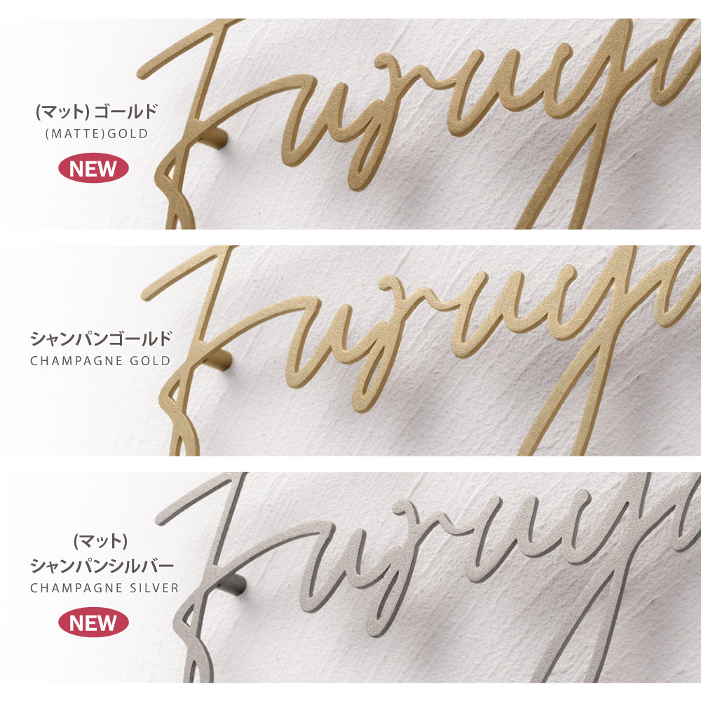 ステンレス 表札 アイアン 切り文字 オーダーメイド gs-nmpl-1023