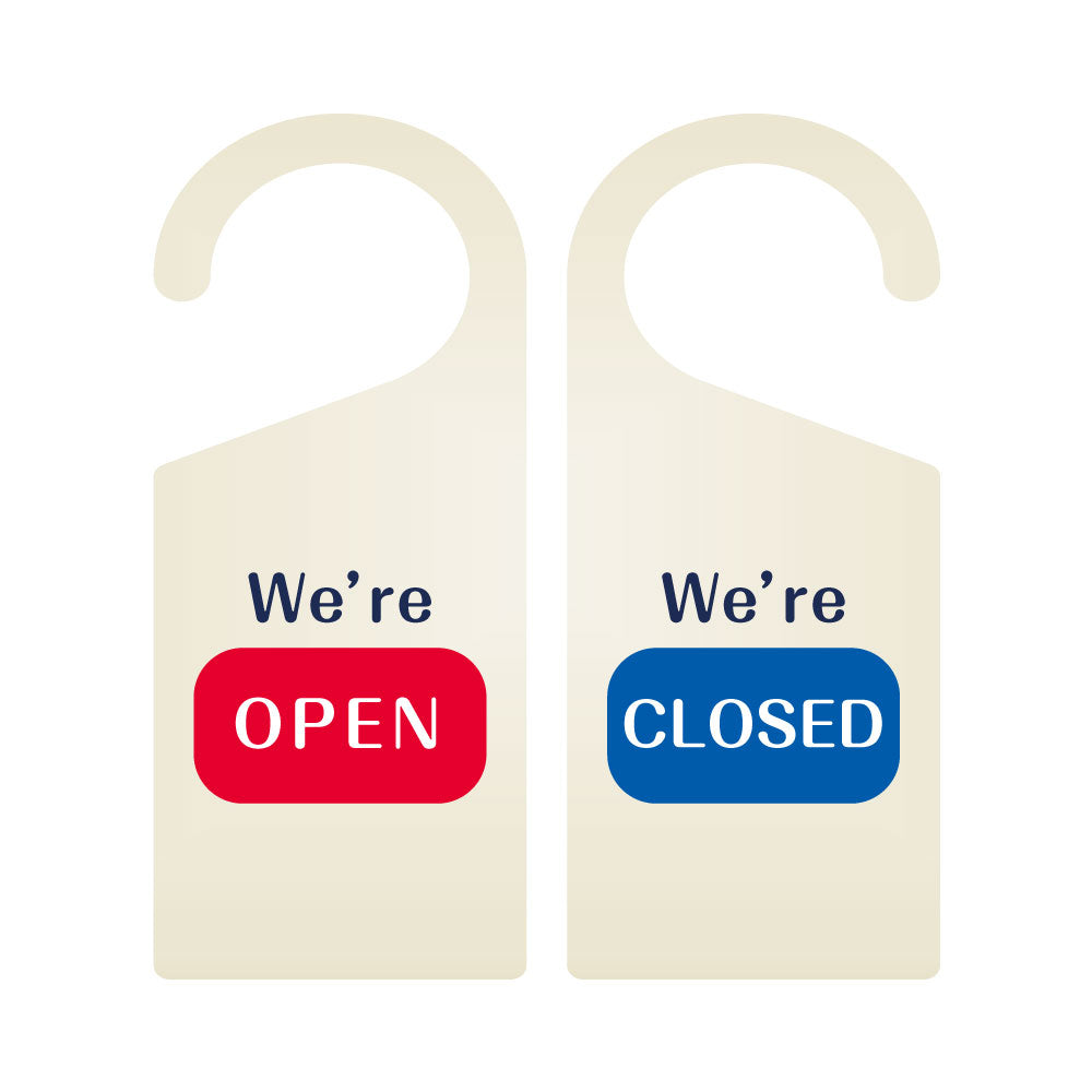 We're OPEN・We're CLOSED】2枚セット 看板 表示板 ドアサイン 吊り下げ 案内 アクリル製 ドアサイン 案内 ドアノ