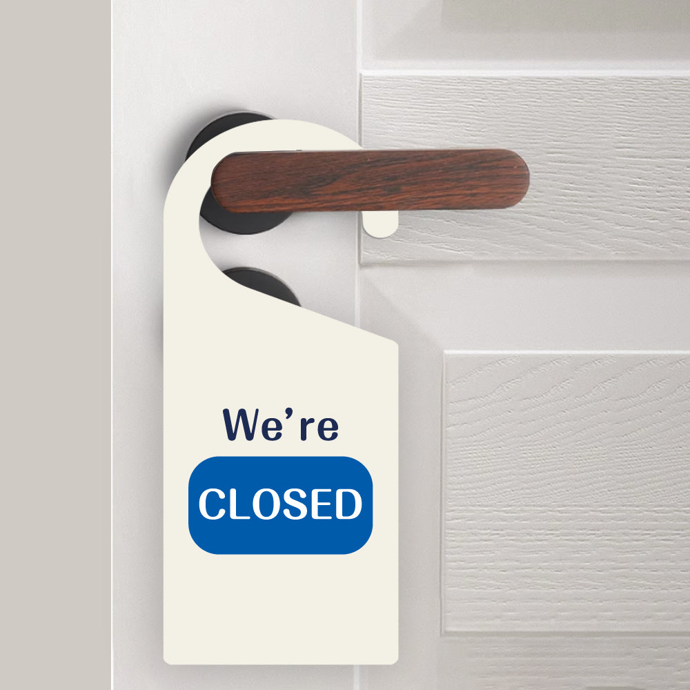 【We're OPEN・We're CLOSED】2枚セット 看板 表示板 ドアサイン 吊り下げ 案内 アクリル製 gs-pl-sign-pl-03A