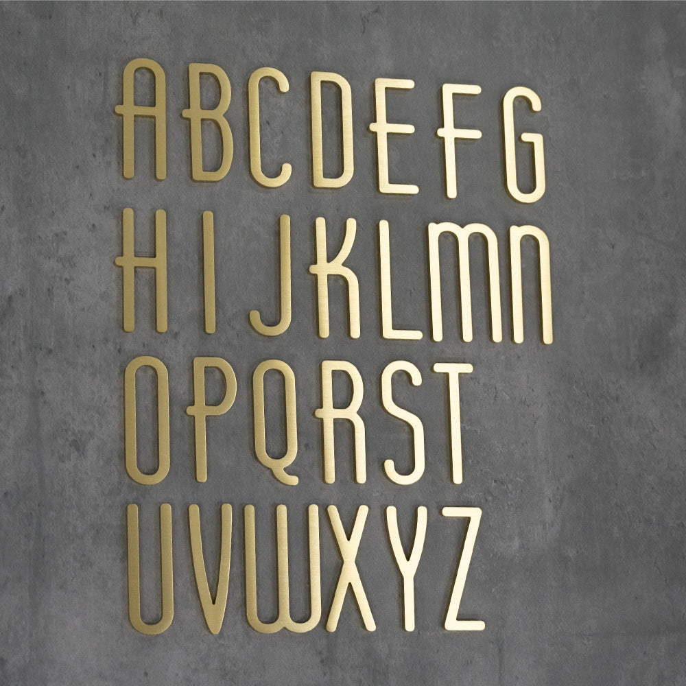 真鍮 ゴールド 75mm 大文字 t5mm 1文字ずつの販売 数字0-9 アルファベット大文字1個(A~Z)DIY【文字数分の購入が必要 】 gspl-16