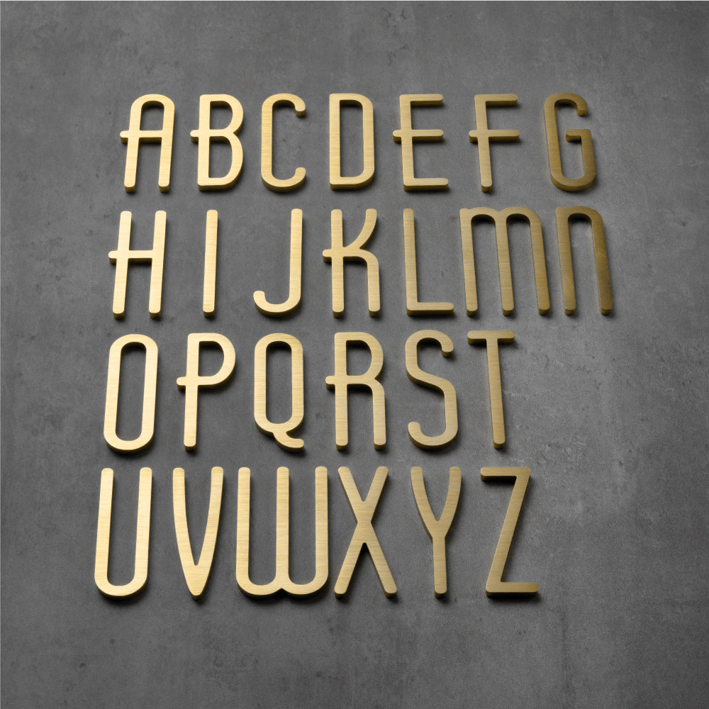 真鍮 ゴールド 75mm 大文字 t5mm 1文字ずつの販売 数字0-9 アルファベット大文字1個(A~Z)DIY【文字数分の購入が必要 】 gspl-16