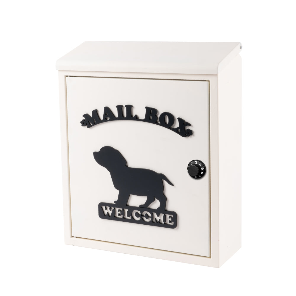 日本製 ポスト (ダイヤル錠付・壁掛け式) 郵便受け ワンポイント 玄関 gspl-mailbox05