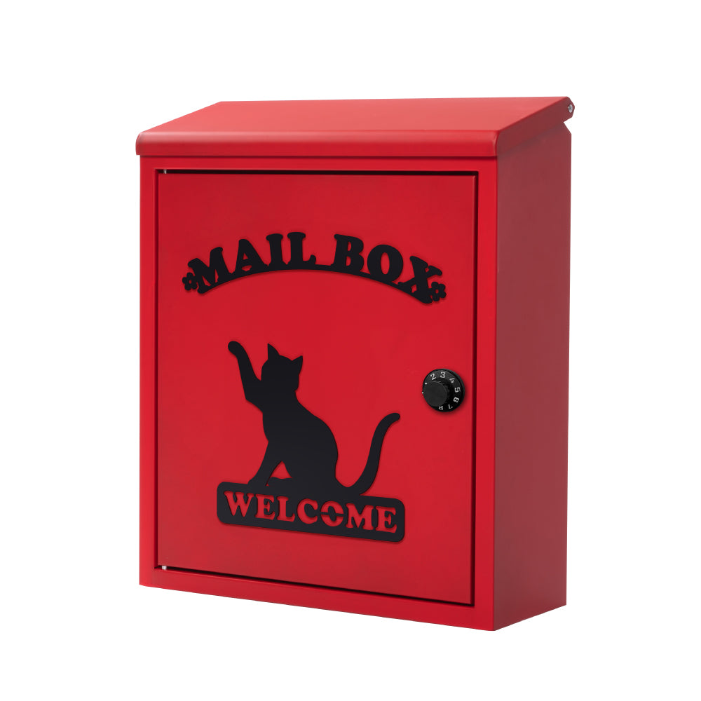 日本製 ポスト (ダイヤル錠付・壁掛け式) 郵便受け ワンポイント 玄関 gspl-mailbox05