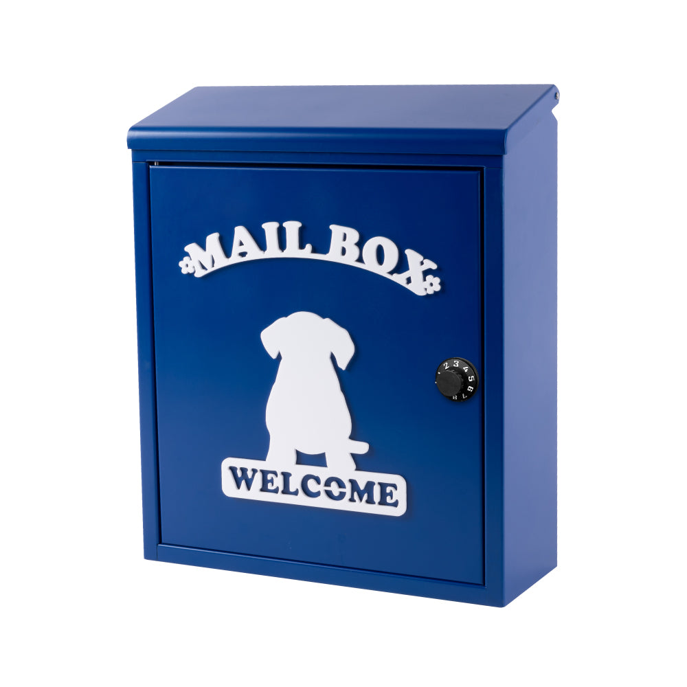 日本製 ポスト (ダイヤル錠付・壁掛け式) 郵便受け ワンポイント 玄関 gspl-mailbox05