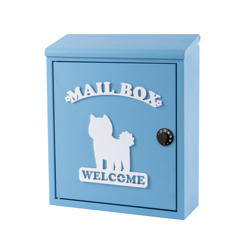 日本製 ポスト (ダイヤル錠付・壁掛け式) 郵便受け ワンポイント 玄関 gspl-mailbox05