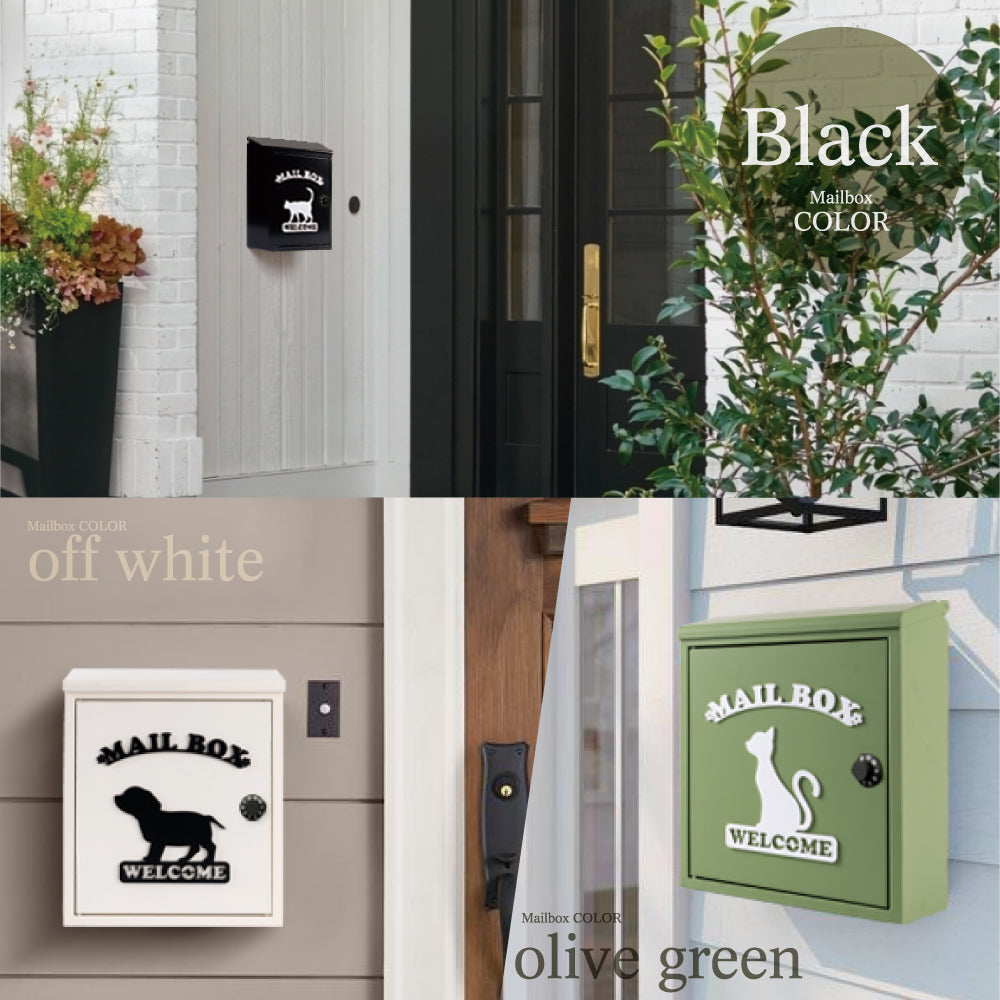 日本製 ポスト (ダイヤル錠付・壁掛け式) 郵便受け ワンポイント 玄関 gspl-mailbox05