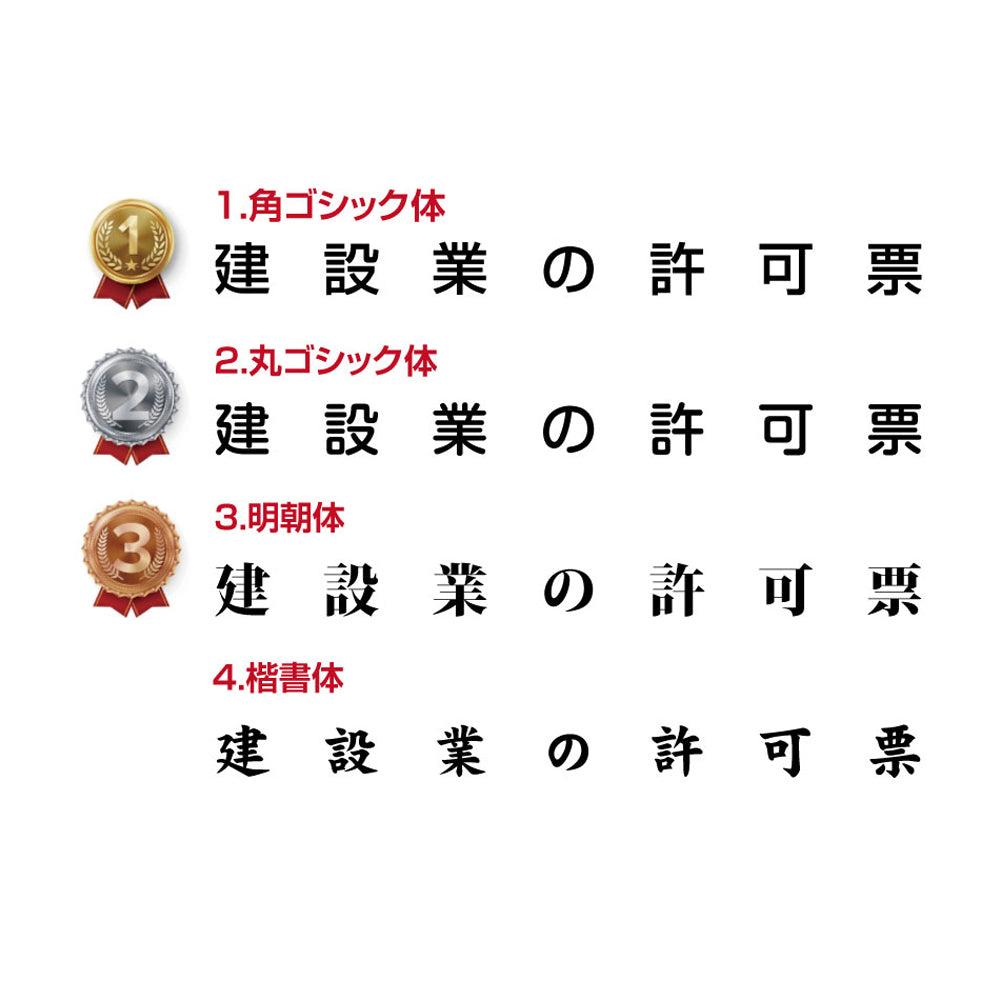 建設業の許可票 本物のステンレス製看板「インテリア性の高い銀看板or金運アップの金看板」kin01