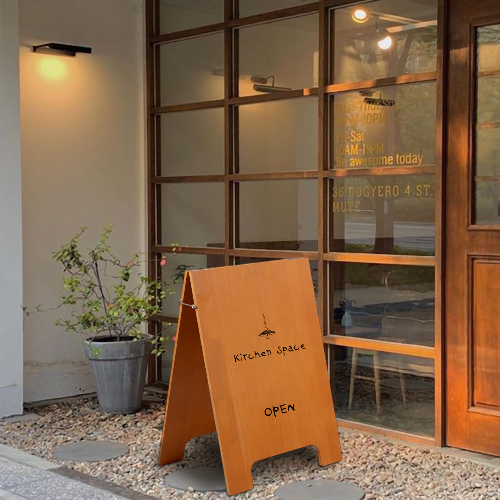 【両面印刷込・デザイン自由】看板 W350mm×H490mm 立て看板 A型看ショップ 屋内 パネルスタンド オーダーメイド 木制 美容室 日本製 送料無料 lkb-21