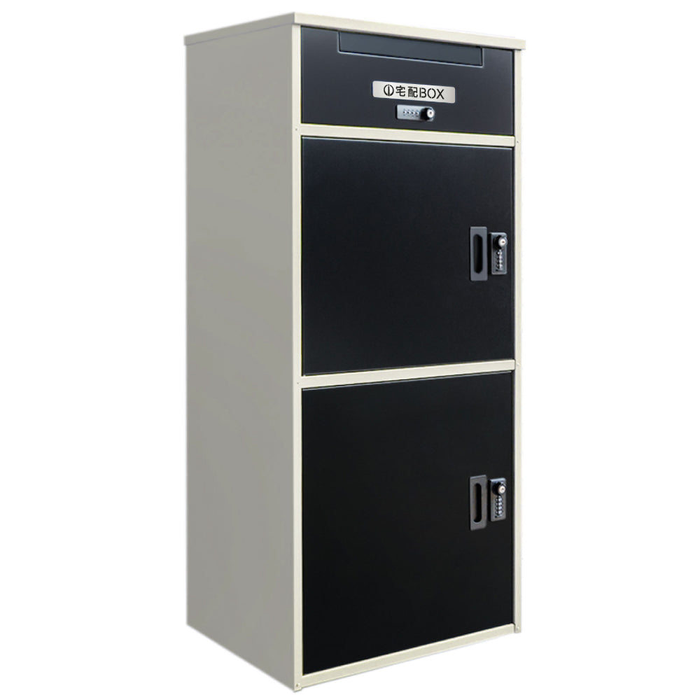 日本製 宅配ボックス 2段階タイプ 組み立て不要 大容量 防水 大型 一戸建て用 tks-tmbox-03