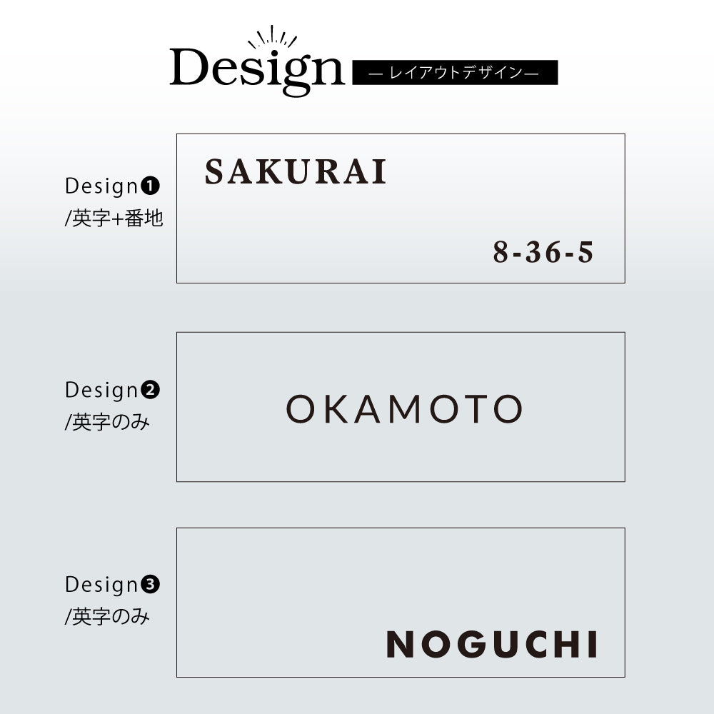 コーナーサイン 左/右コーナー用 表札 戸建て一軒家 表札 シンプル おしゃれ デザイン ステンレス 切抜き加工 粉体塗料 gs-nmpl-1049